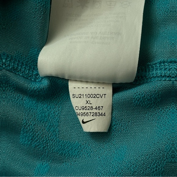 Nike Polo Shirt Mens Size XL Tiger Woods Collection ADV Golf Snap Button Green - Picture 7 of 7